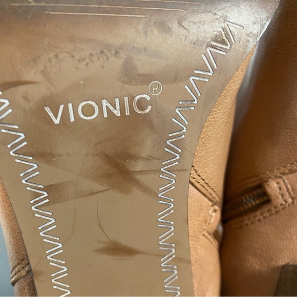 Vionic Lyssa Tan Leather Boots 10 - Picture 8 of 10